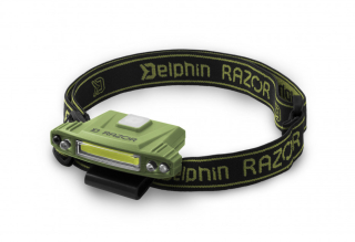 Čelová lampa Delphin RAZOR USB UC