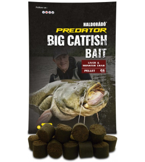 Pelety Haldorádó Catfish Bait Pellet 24 mm - Liver & Monster Crab 1 kg