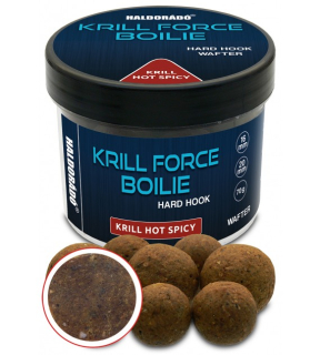 Boilies Haldorádó KRILL FORCE Hard Hook Wafter - Krill Hot Spicy 16-20mm